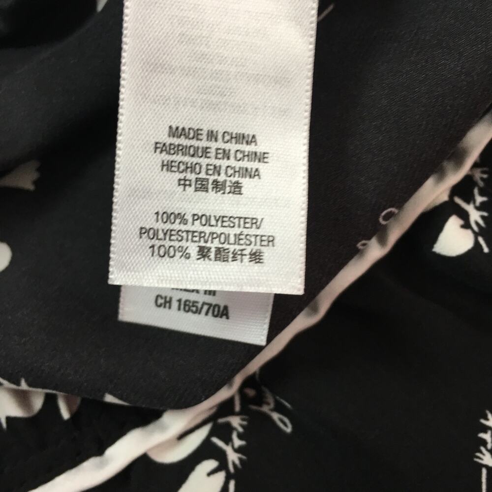 juicy couture black white shorts bird ribbon string ruffle Women Medium - Picture 4 of 8